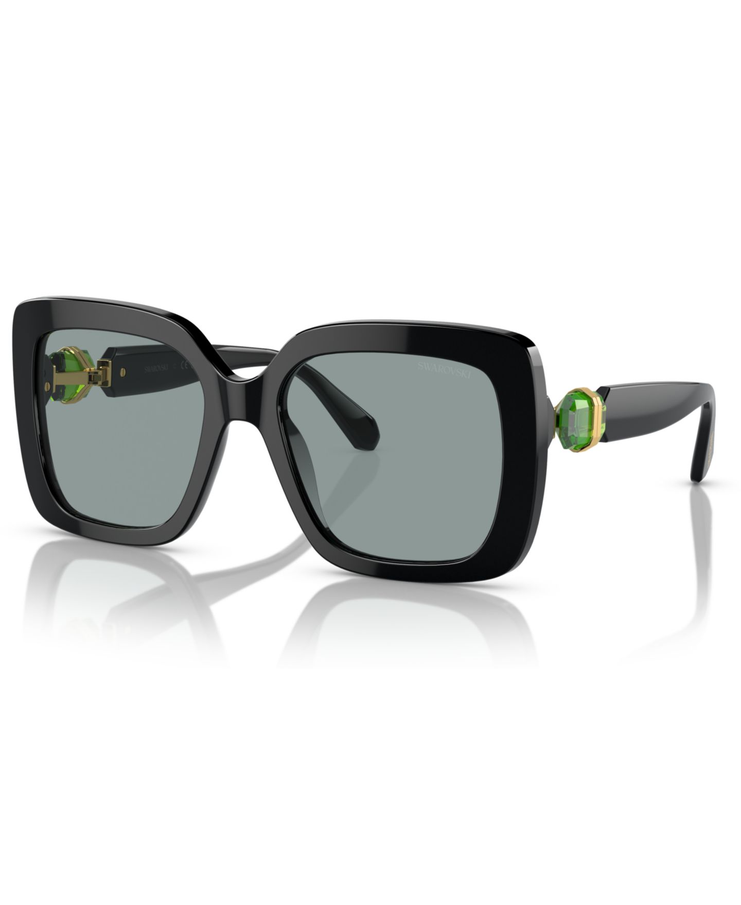 Женские солнцезащитные очки Swarovski Sunglasses SK6001, цвет: Чёрный / Серый однотонный — фото 1
