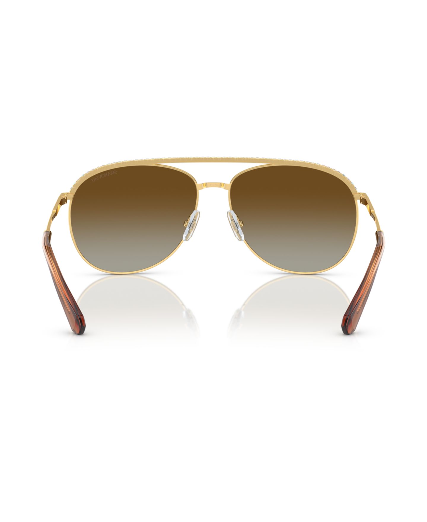 Женские солнцезащитные очки Swarovski Polarized Sunglasses, Gradient SK7005, цвет: Золотой — фото 4