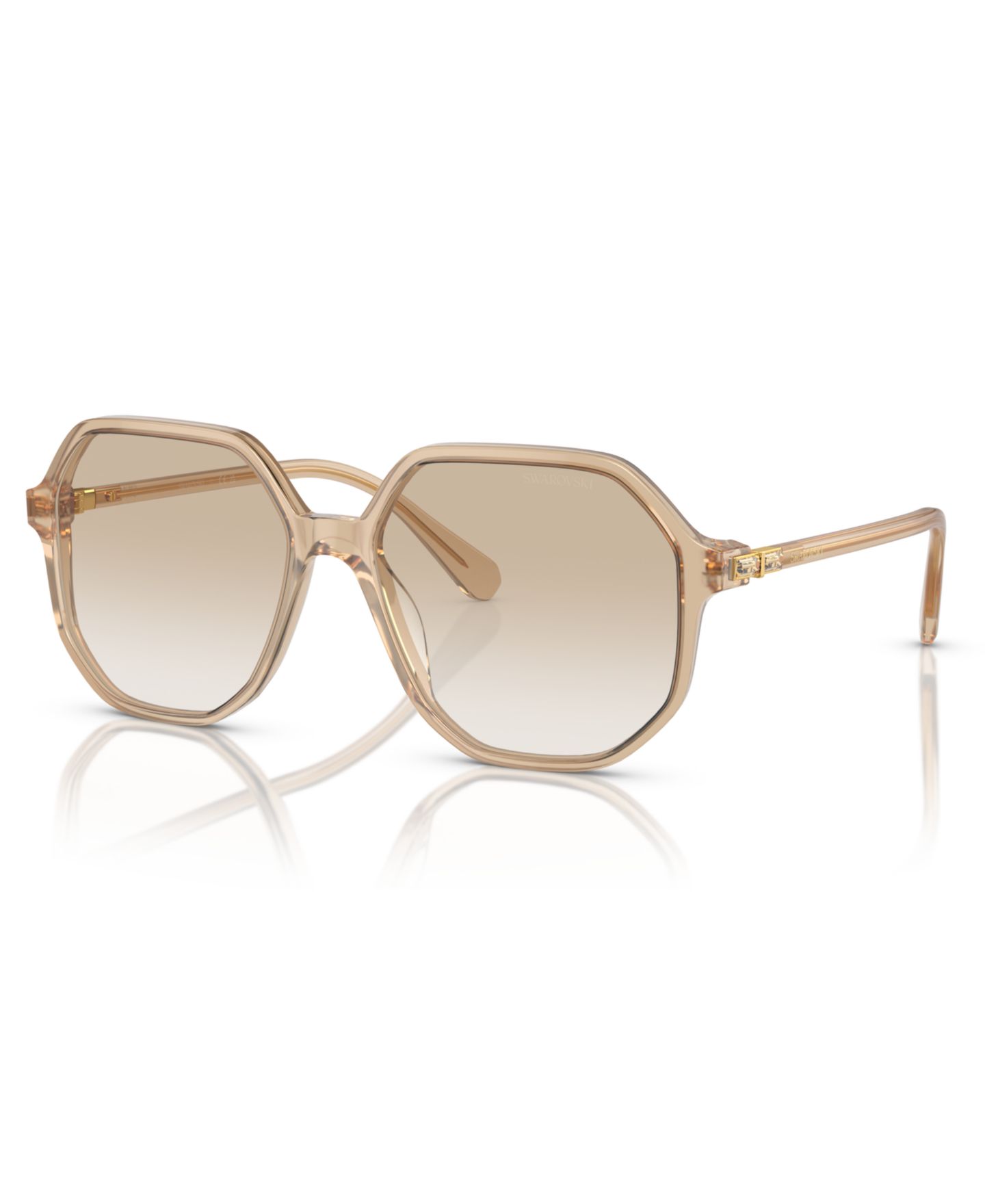 Женские солнцезащитные очки Swarovski Sunglasses, Gradient SK6003, цвет: Светлый коричневый — фото 1