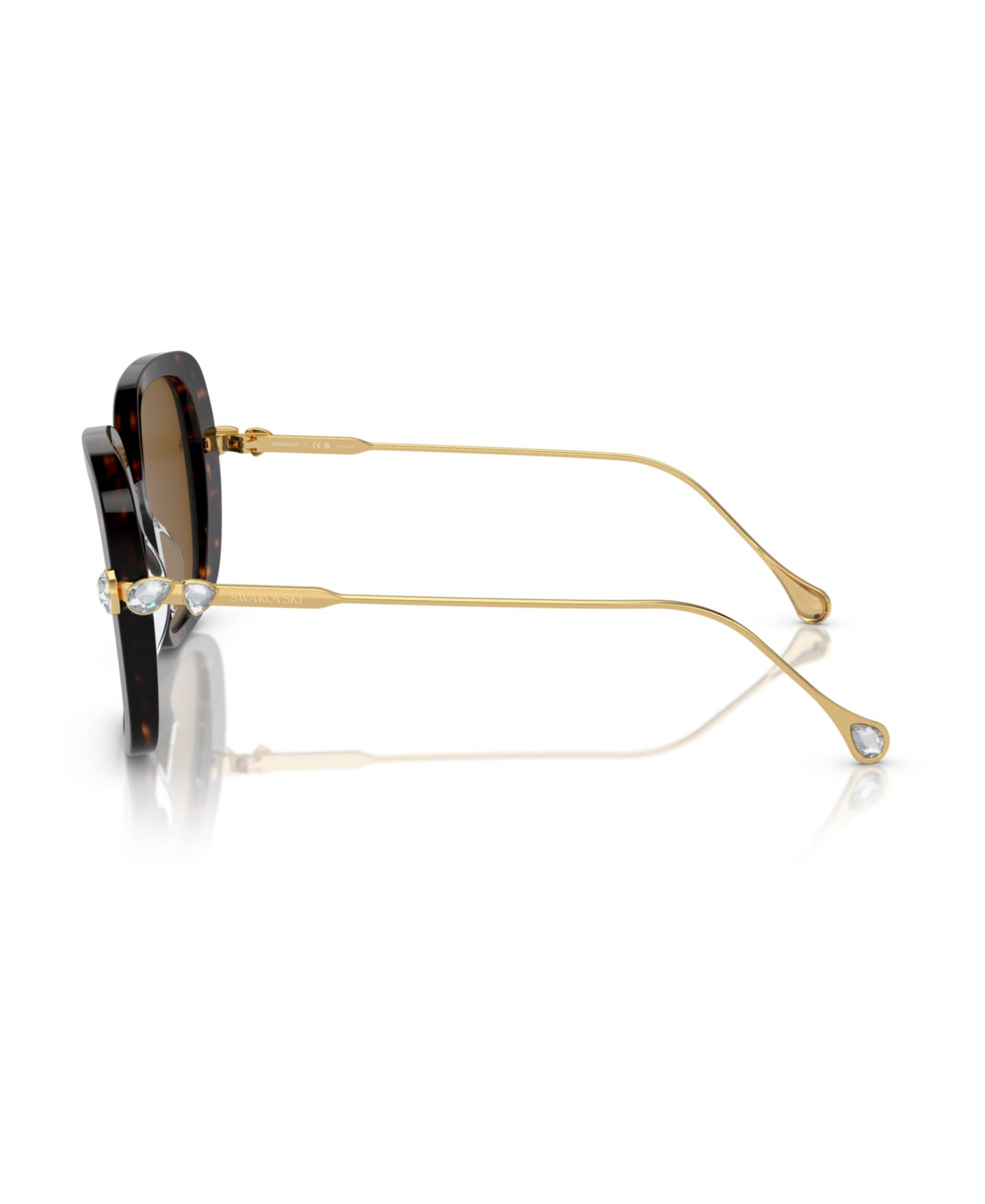 Женские солнцезащитные очки Swarovski Polarized Sunglasses, SK6011, цвет: Гавана — фото 3