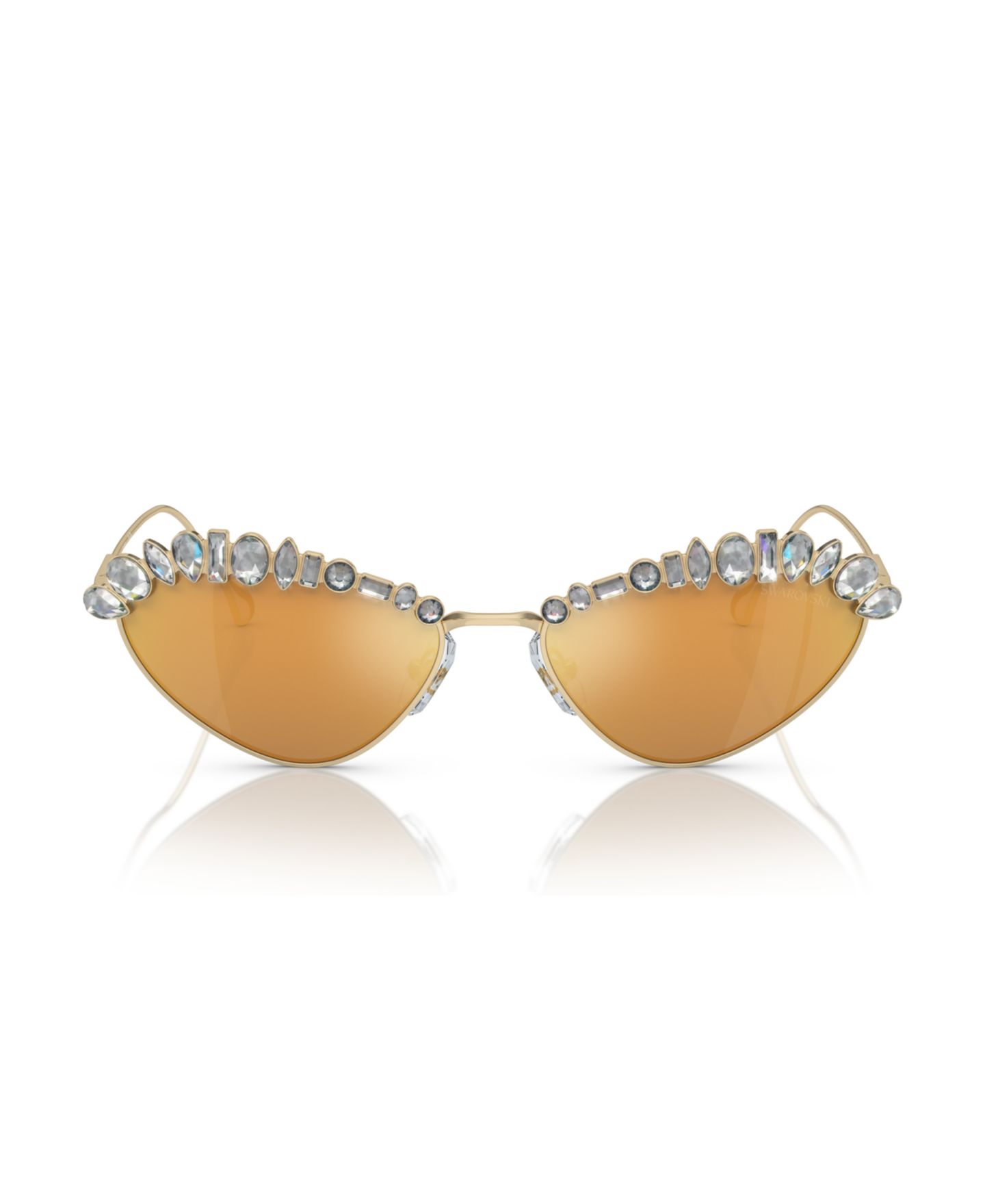 Женские солнцезащитные очки Swarovski Sunglasses, Mirror SK7009, цвет: Бледный золотой — фото 2