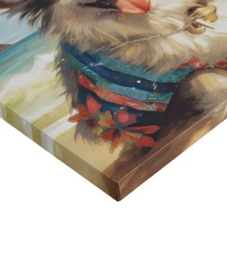 Beach Dogs Chihuahua Canvas Wall Art