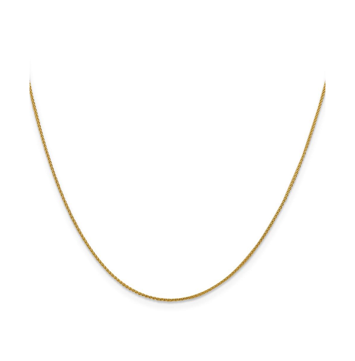 18k Yellow Gold 24" Diamond-cut Spiga Chain Necklace - Gold