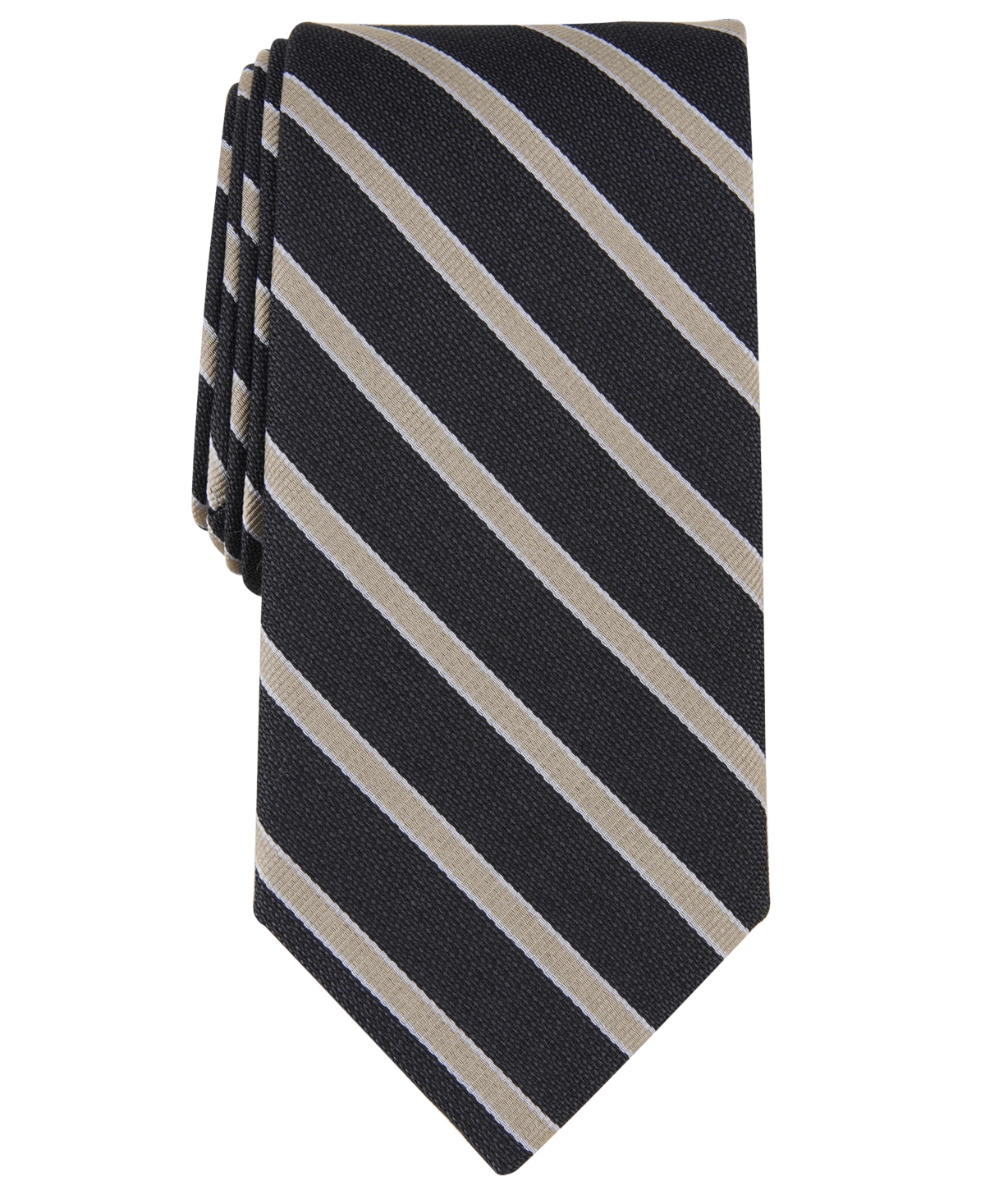 Shop Michael Kors Men's Neptune Stripe Tie In Black