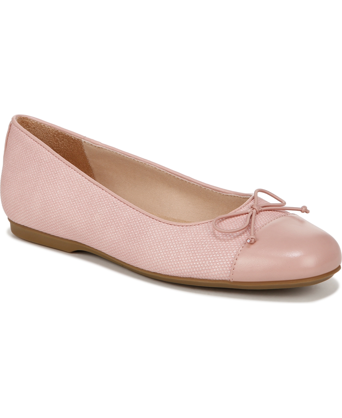 Dr. Scholl's Women's Wexley Bow Flats In Rose Pink Faux Leather