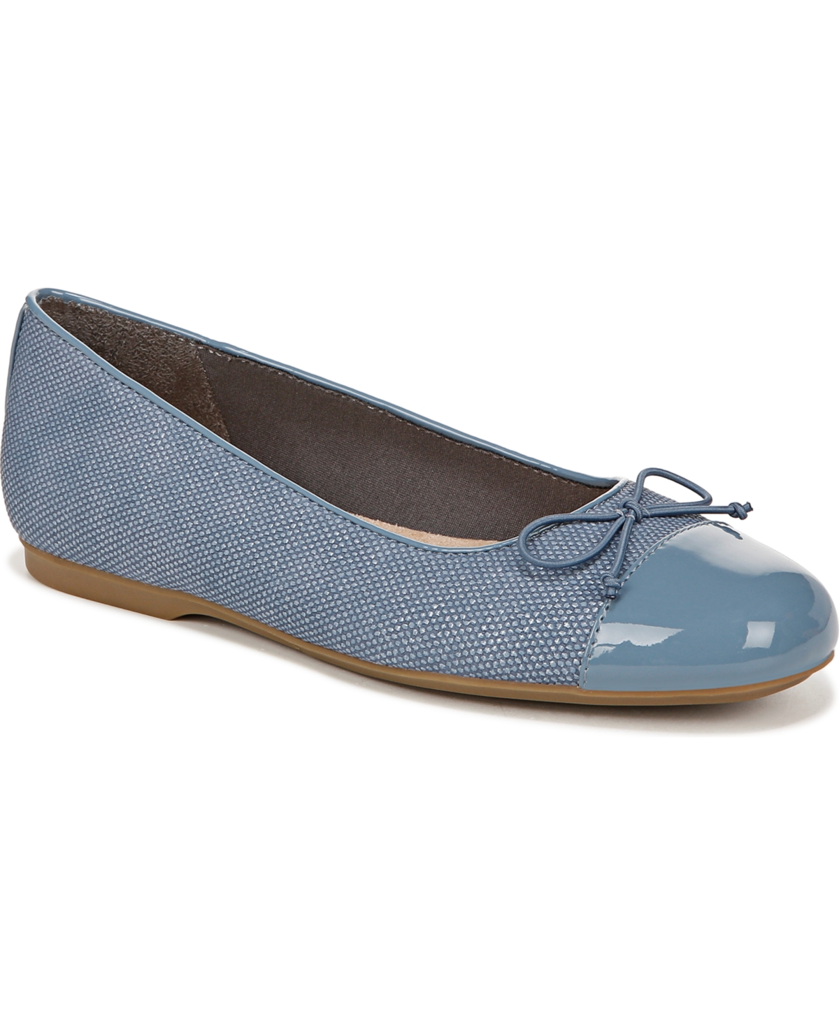 Dr. Scholl's Women's Wexley Bow Flats In Oxide Blue Faux Leather