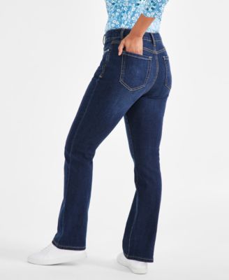 Petite Mid-Rise Curvy Bootcut Jeans, Petite & Petite Short