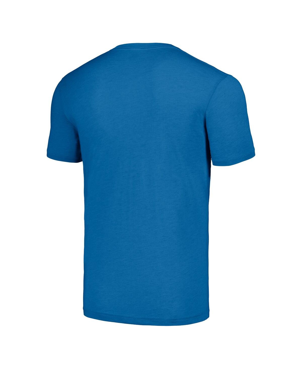 Shop Homage Men's And Women's  Blue Detroit Lions The Nfl Asl Collection By Love Sign Tri-blend T-shirt