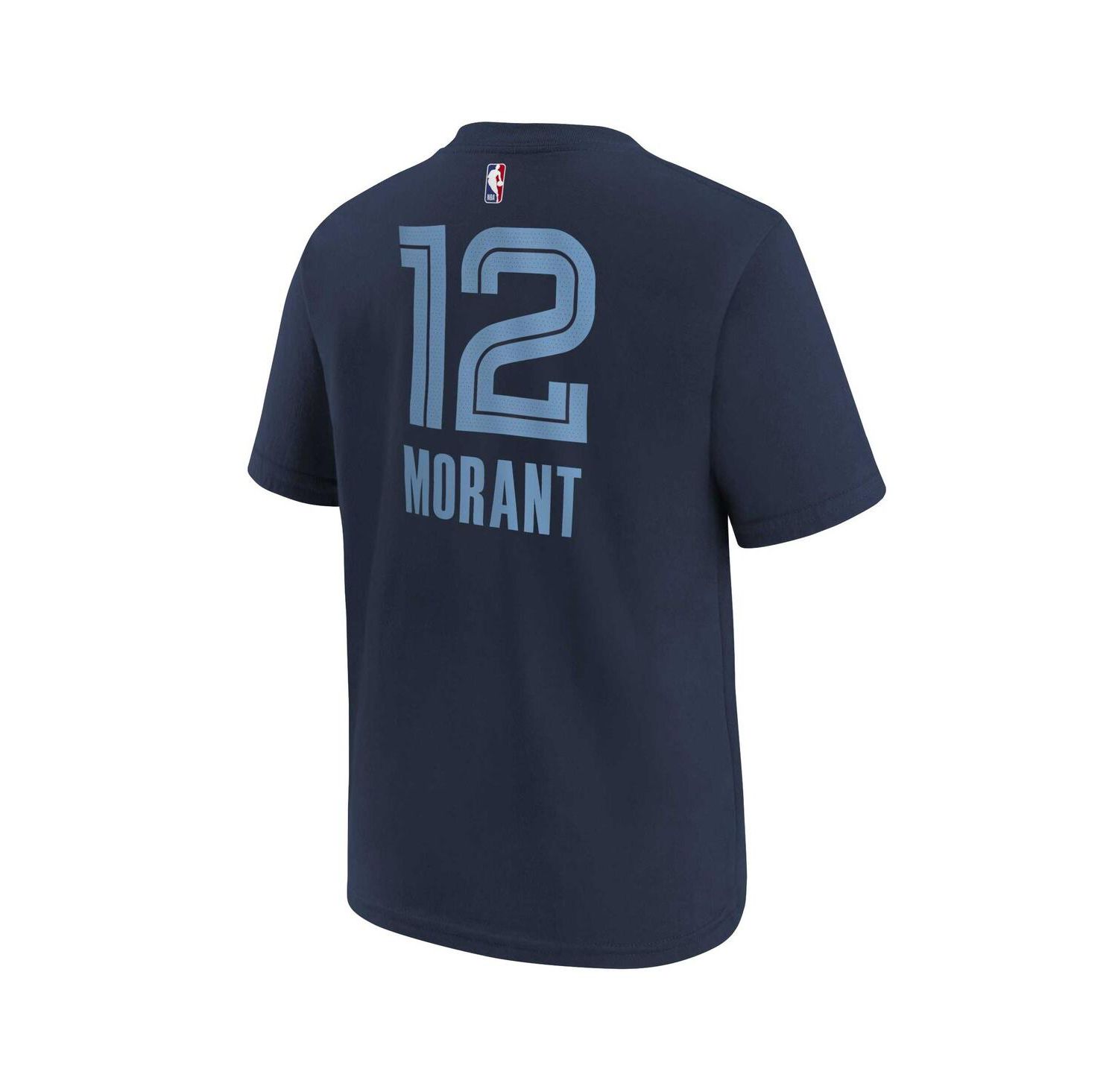 Big Boys Ja Morant Navy Memphis Grizzlies Icon Name and Number T-shirt