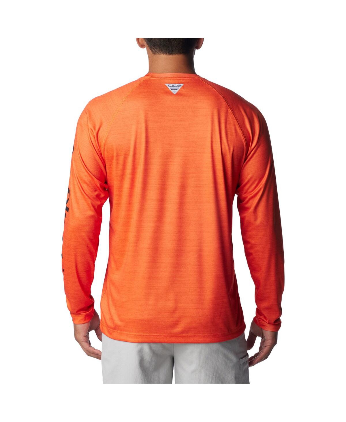 Shop Columbia Men's  Orange Oregon State Beavers Pfg Terminal Tackle Omni-shade Raglan Long Sleeve T-shirt
