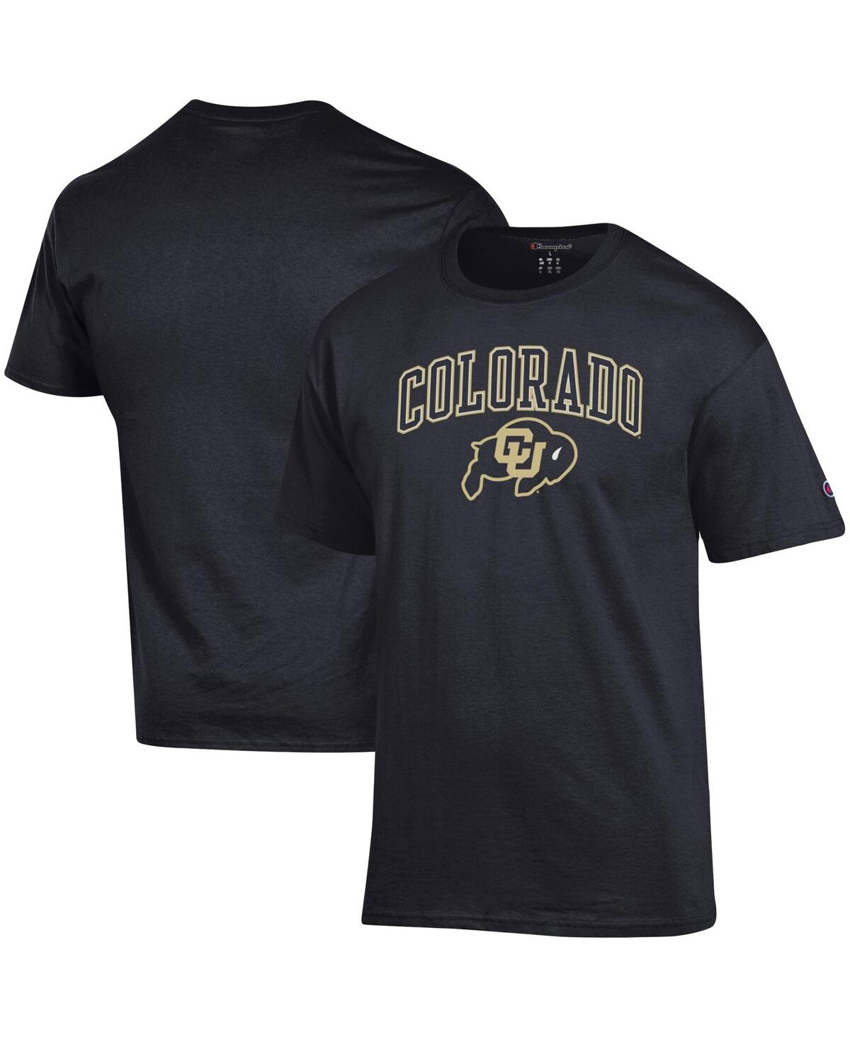 Shop Champion Men's  Black Colorado Buffaloes Arch Over Logo T-shirt