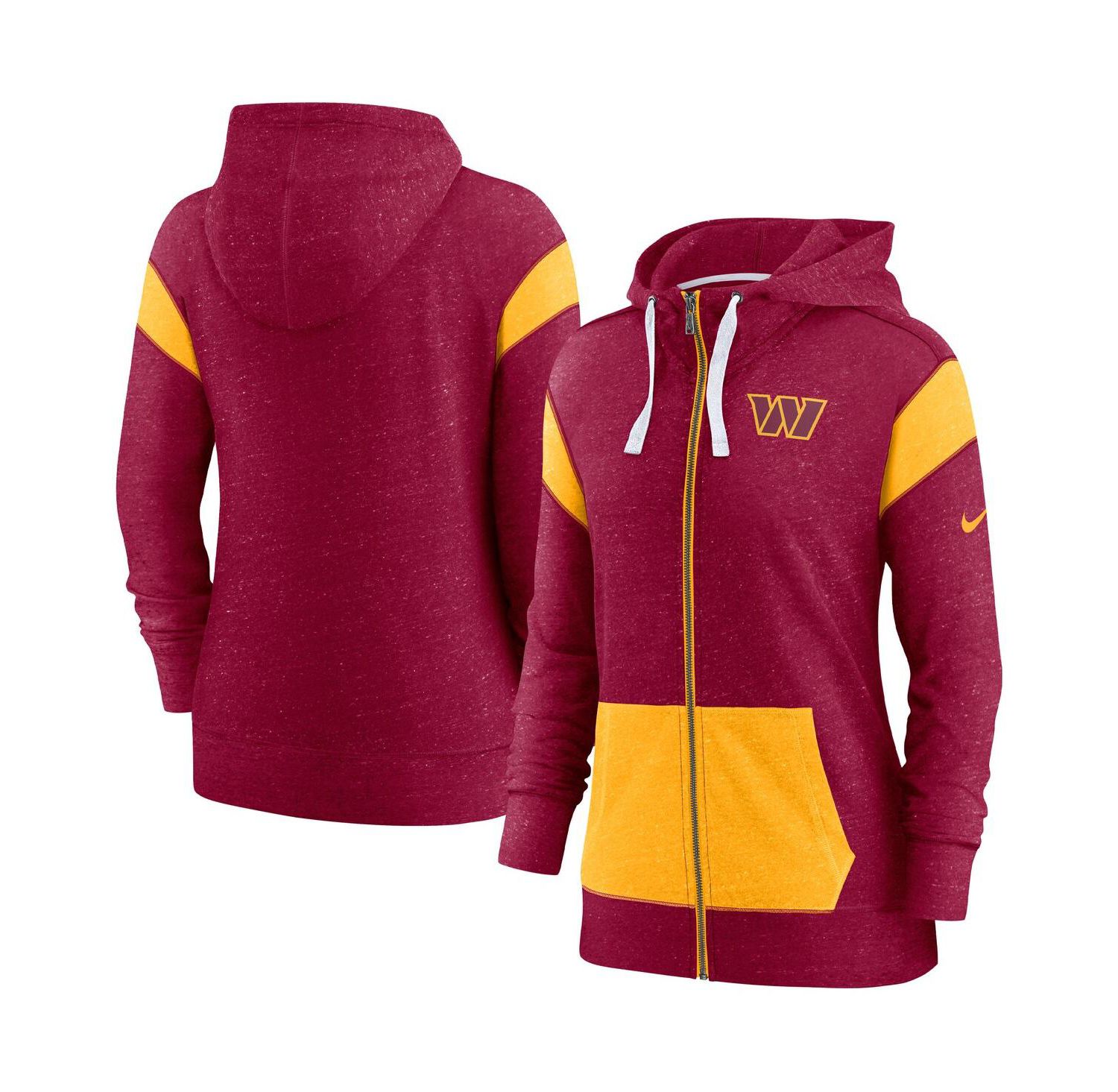Women's Burgundy, Gold Washington Commanders Monaco Lightweight Full-Zip Hoodie