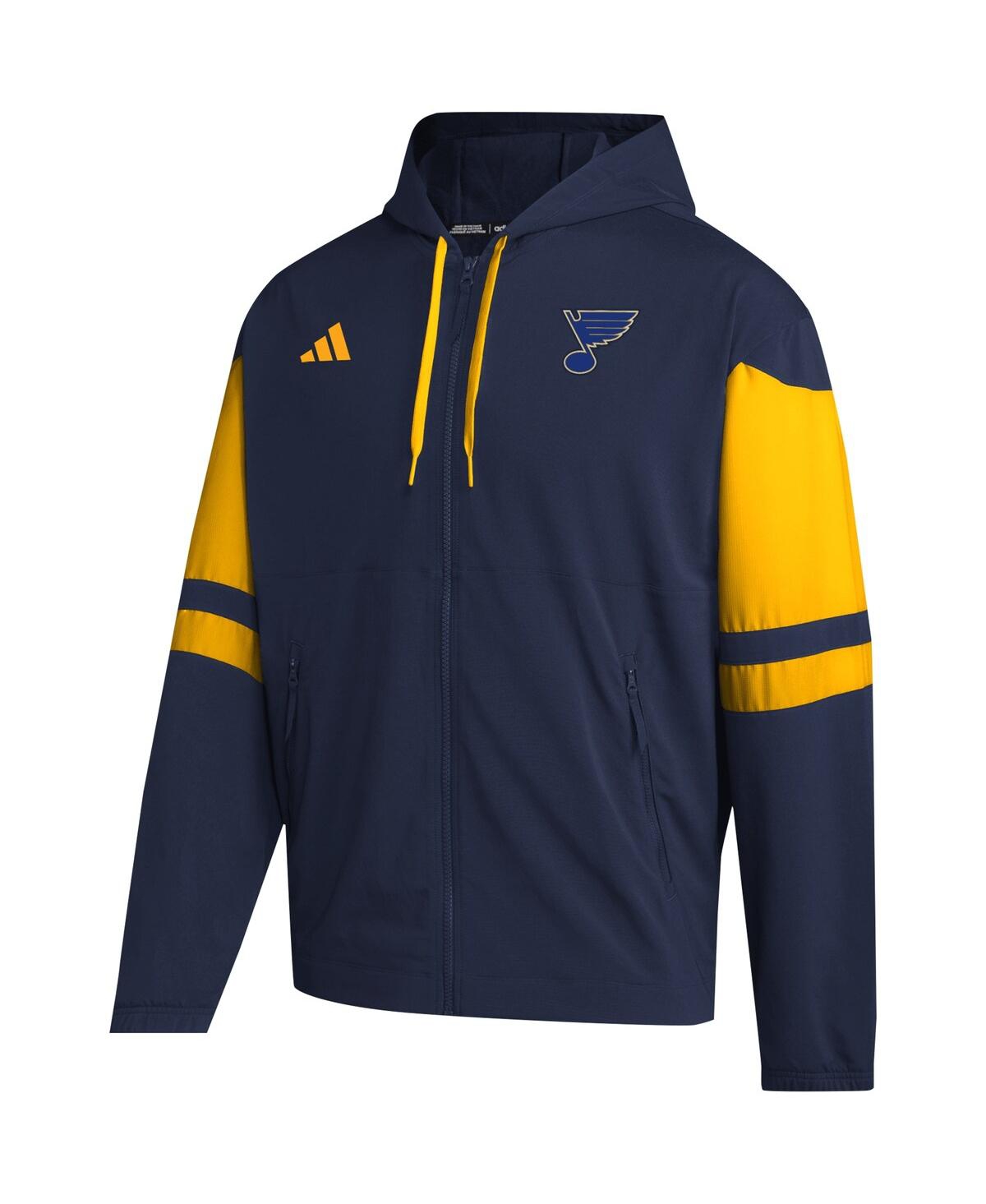 Men's adidasSt. Louis Blues Full-Zip Hoodie - Navy