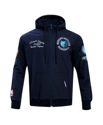 Men's Navy Memphis Grizzlies Hybrid Full-Zip Hoodie
