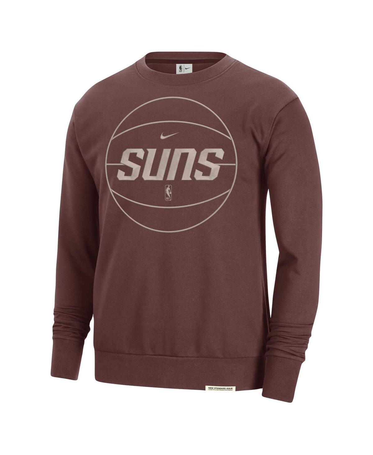 Men's NikePhoenix Suns 2023/24 Authentic Standard Issue Travel Performance Pullover Sweatshirt - Garnet