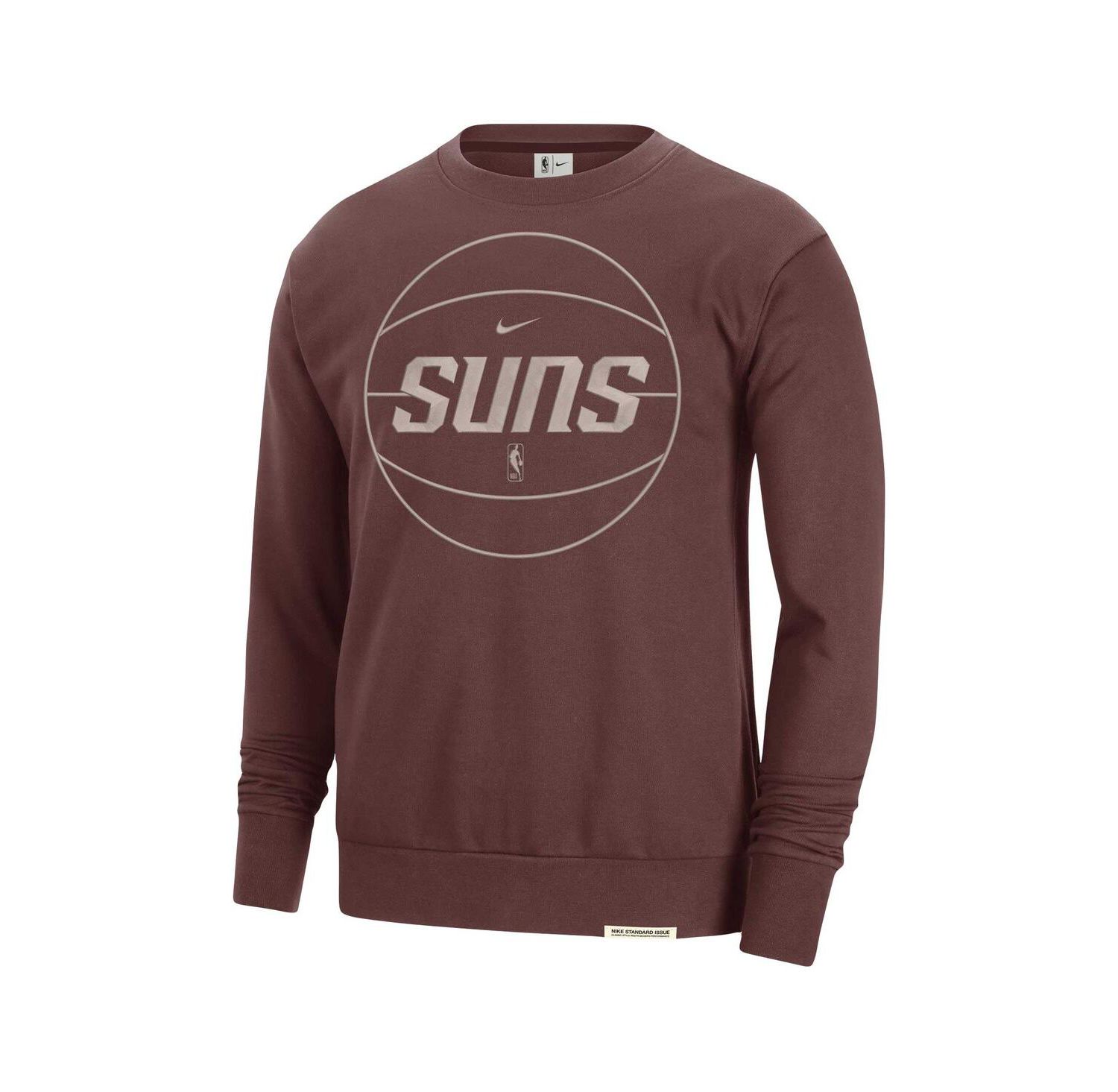 Men's Garnet Phoenix Suns 2023/24 Authentic Standard Issue Travel Performance Pullover Sweatshirt