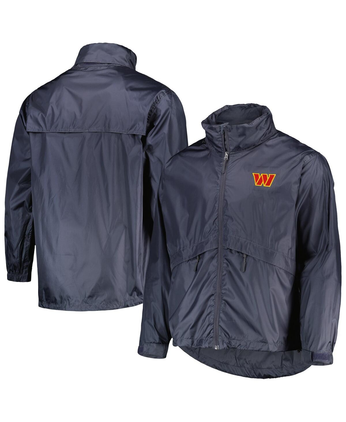 Men's Dunbrooke Graphite Washington Commanders Circle Sportsman Waterproof Packable Lightweight Full-Zip Jacket - Graphite