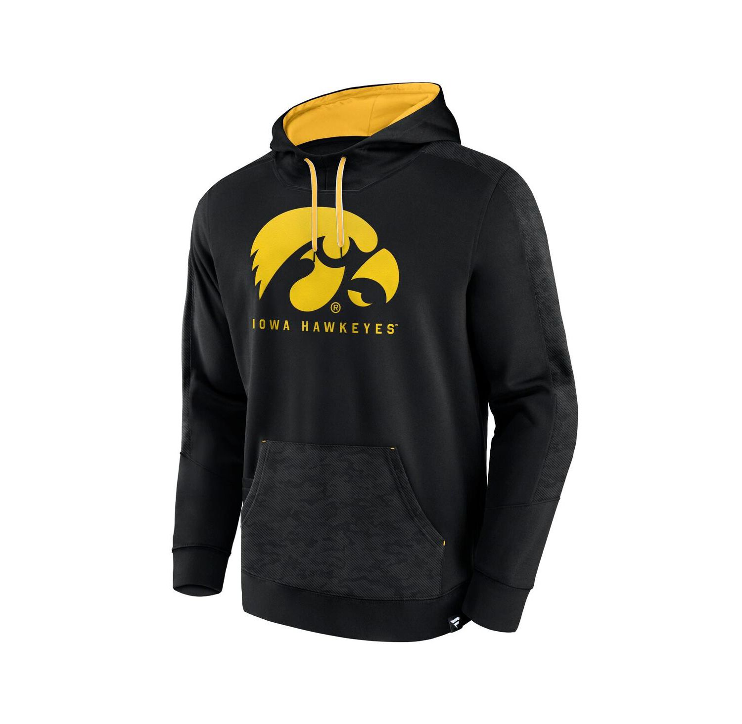 Men's Black Iowa Hawkeyes Defender Pullover Hoodie