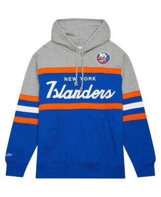 Men's Royal, Gray New York Islanders Head Coach Pullover Hoodie