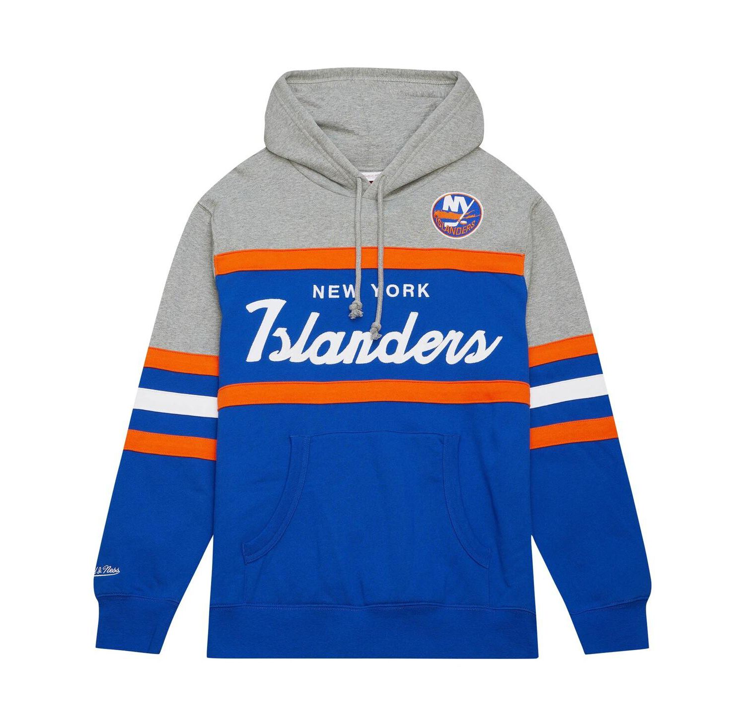 Men's Royal, Gray New York Islanders Head Coach Pullover Hoodie