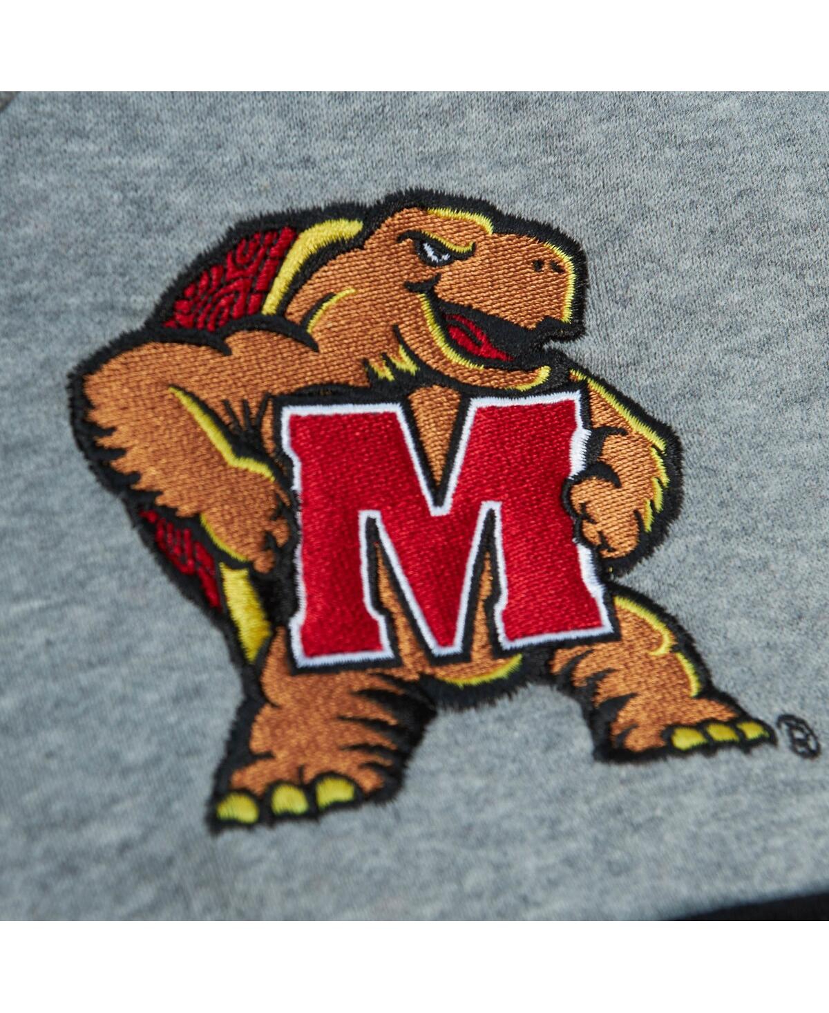 Shop Mitchell & Ness Men's  Red Maryland Terrapins Head Coach Pullover Hoodie