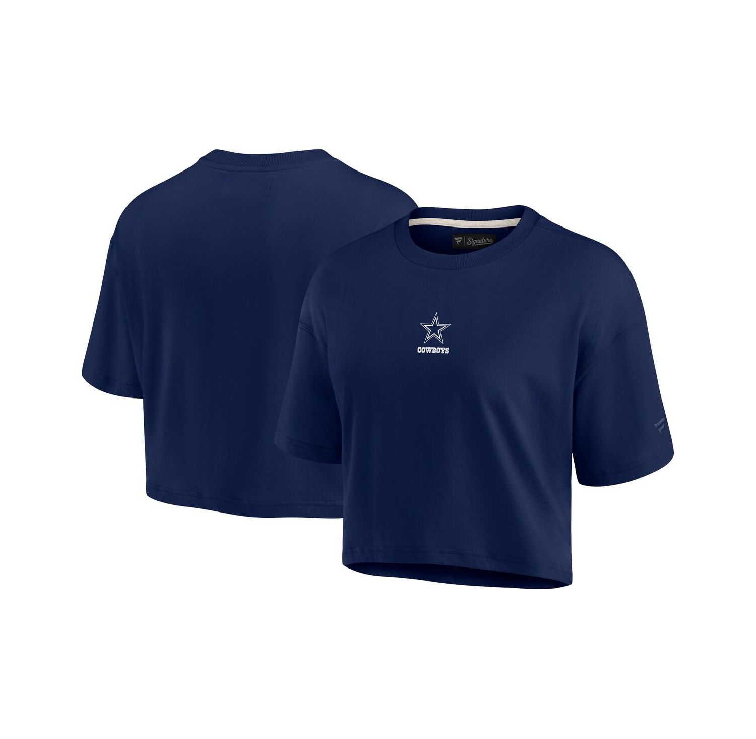 Women's Navy Dallas Cowboys Super Soft Boxy Short Sleeve Cropped T-shirt