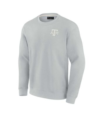 Men's and Women's Gray Texas A&M Aggies Super Soft Pullover Crew Sweatshirt