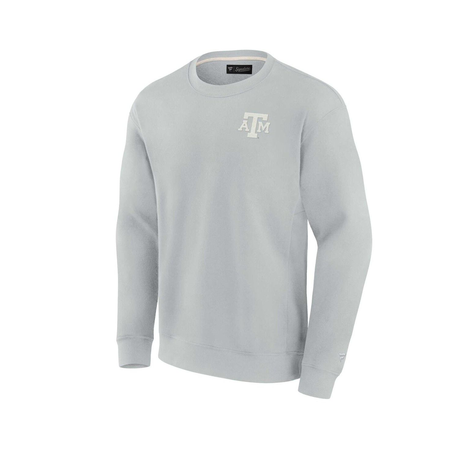 Men's and Women's Gray Texas A&M Aggies Super Soft Pullover Crew Sweatshirt