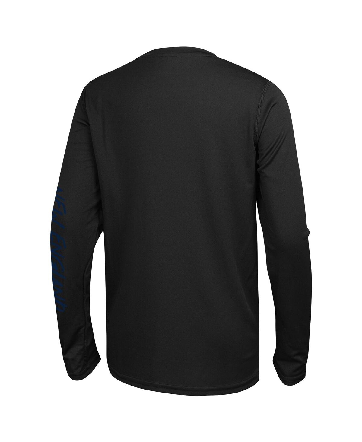 Shop Outerstuff Men's Black New England Patriots Agility Long Sleeve T-shirt