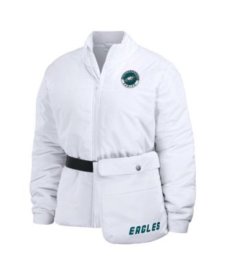 Women's White Philadelphia Eagles Packaway Full-Zip Puffer Jacket