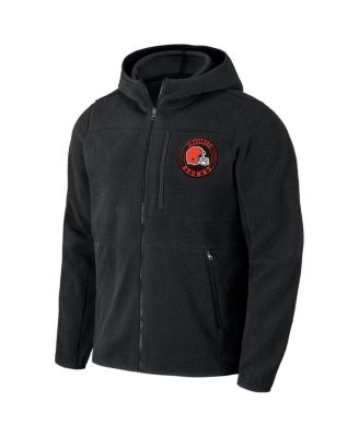 Men's NFL x Darius Rucker Collection by Black Cleveland Browns Sherpa Full-Zip Hoodie