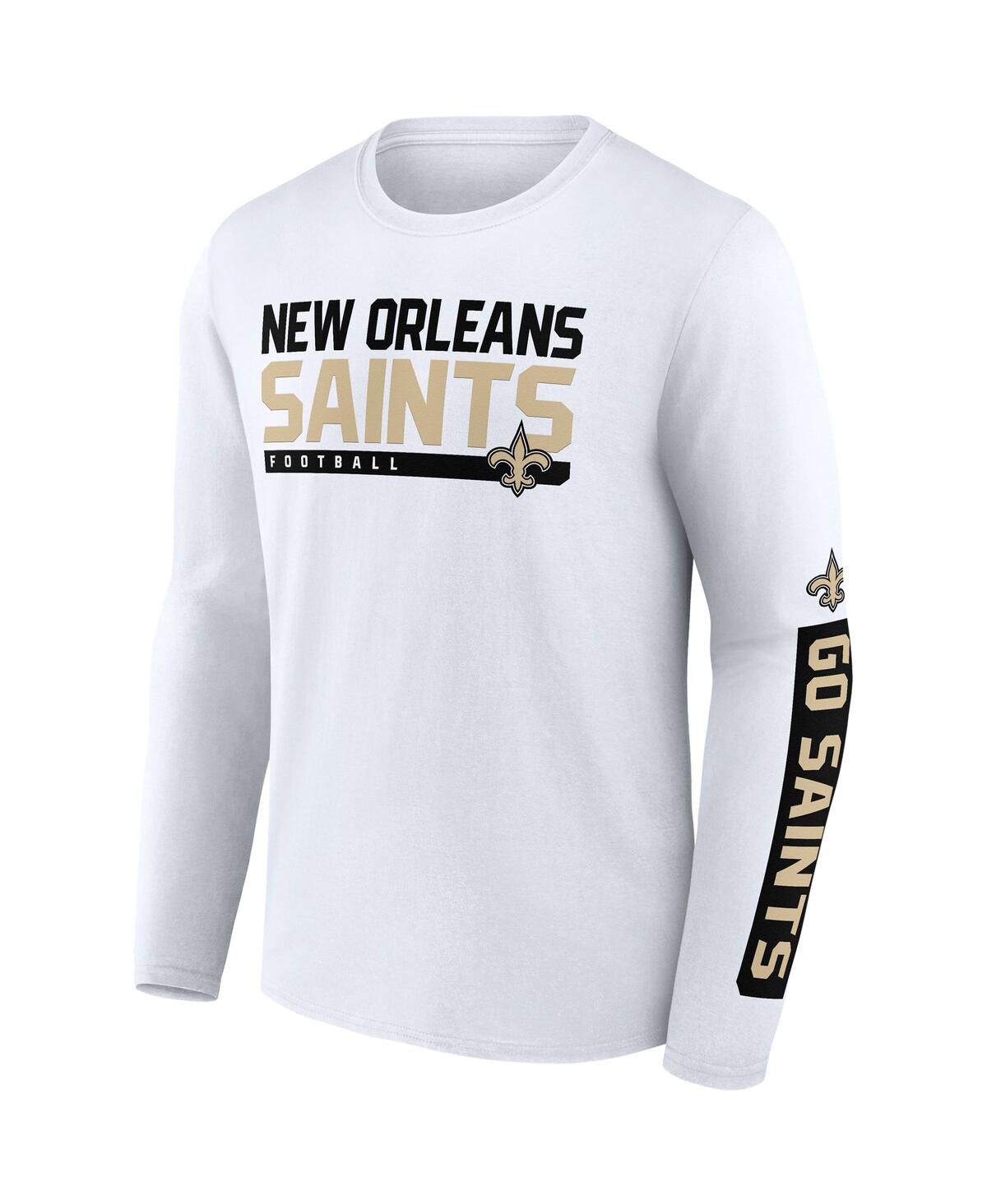 Men's Fanatics White New Orleans Saints Two-Pack 2023 Schedule T-shirt Combo Set - White
