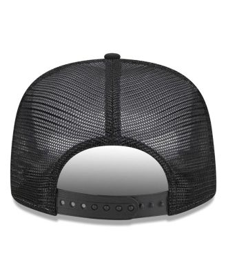 Men's White, Black Las Vegas Raiders Banger 9FIFTY Trucker Snapback Hat