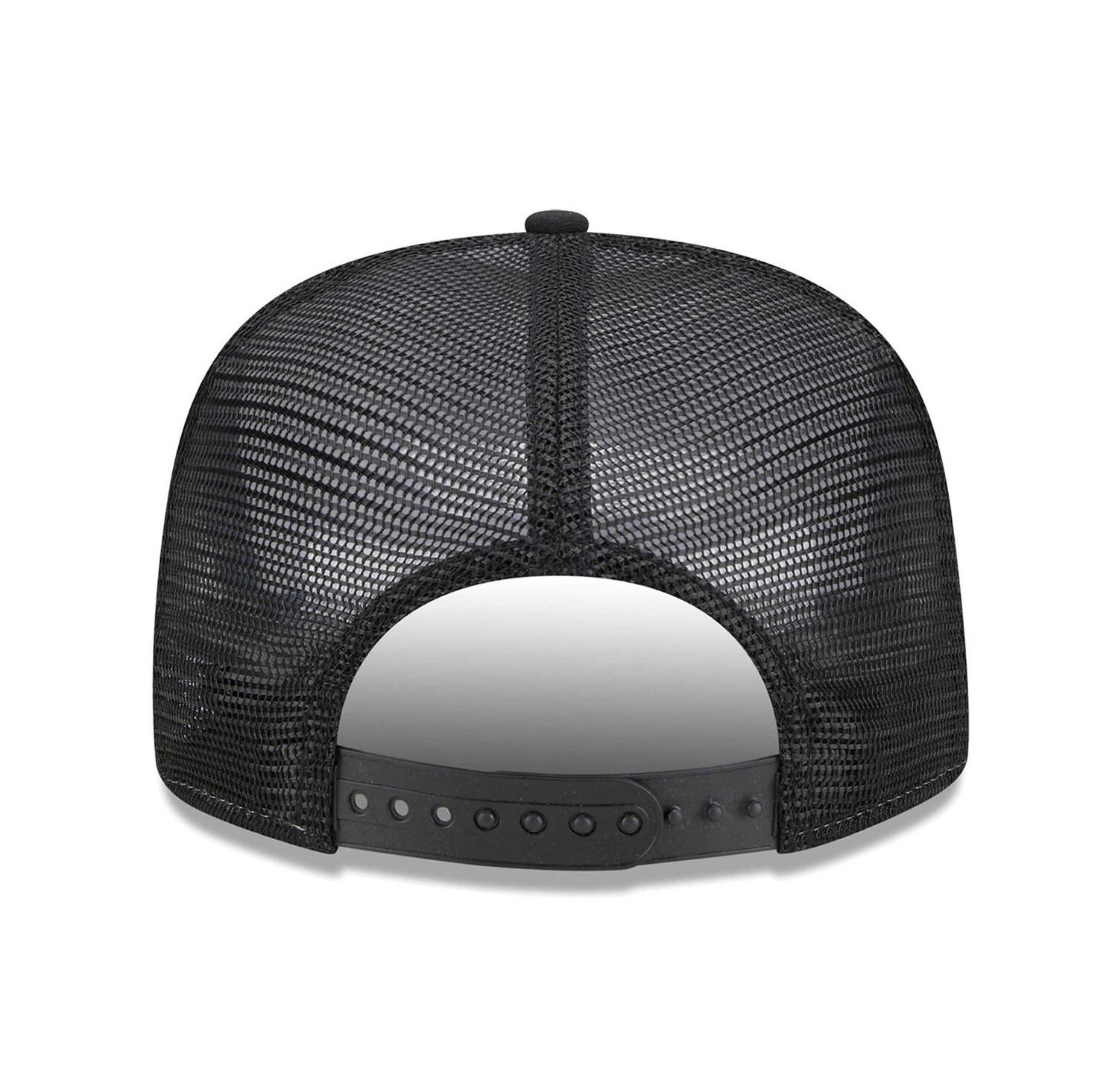 Men's White, Black Las Vegas Raiders Banger 9FIFTY Trucker Snapback Hat