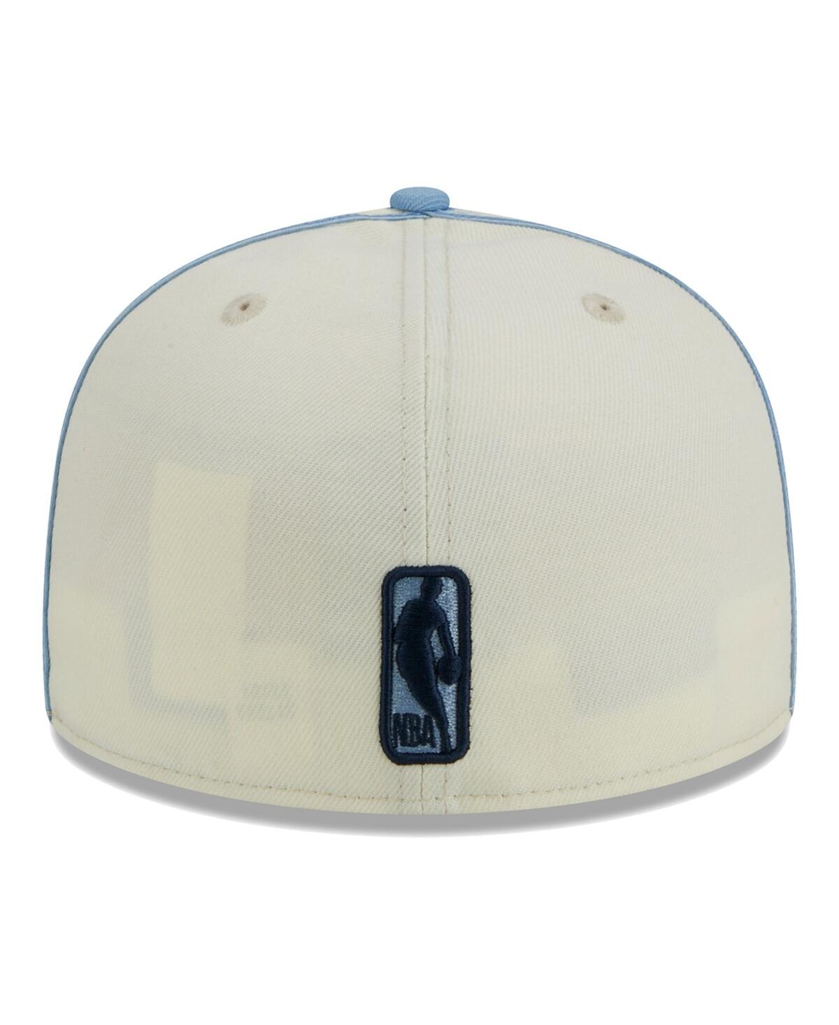 Men's New Era Light Blue Memphis Grizzlies Piping 2-Tone 59FIFTY Fitted Hat - Light Blue
