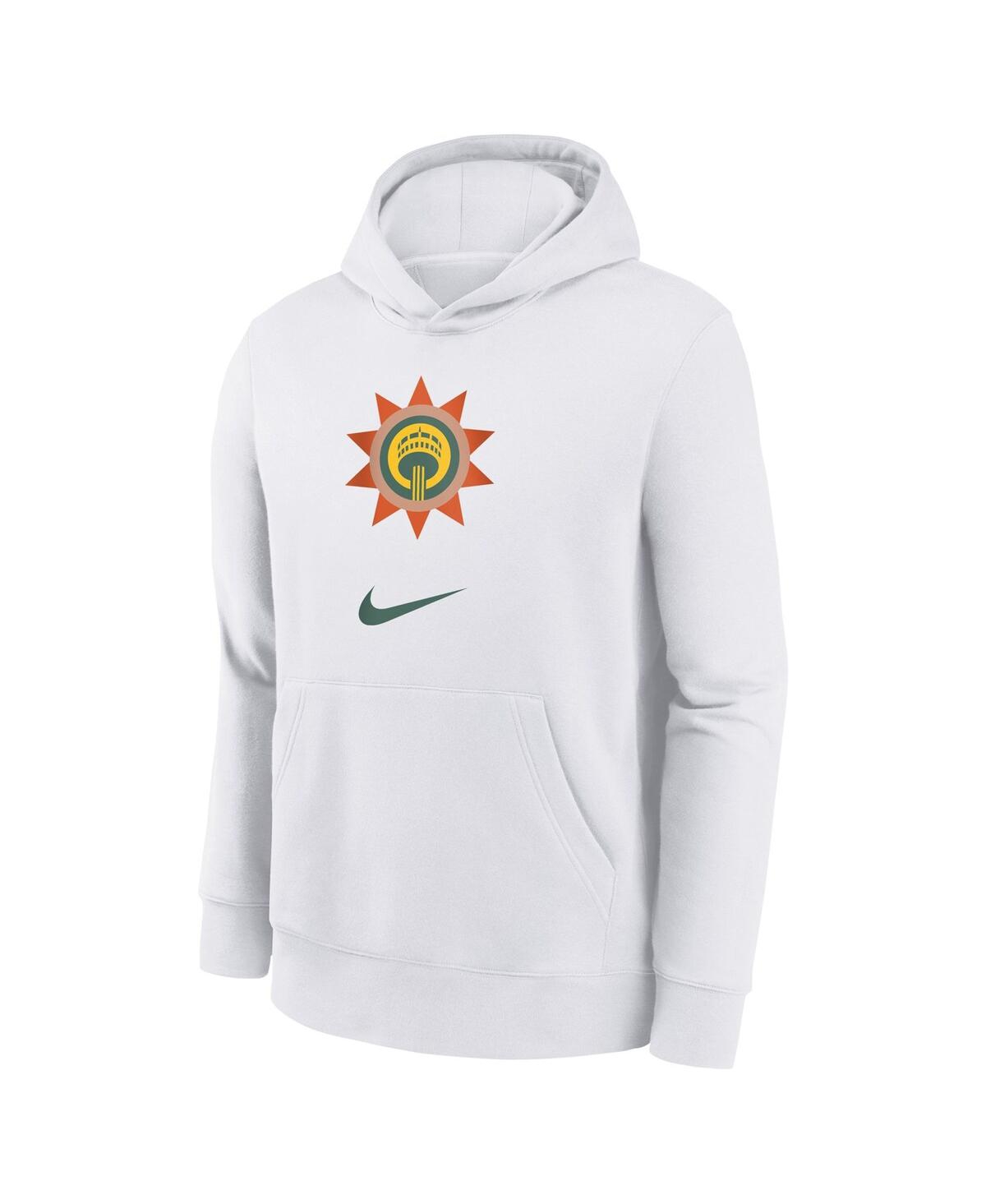 Big Boys NikeDistressed San Antonio Spurs 2023/24 City Edition Essential Pullover Hoodie - White
