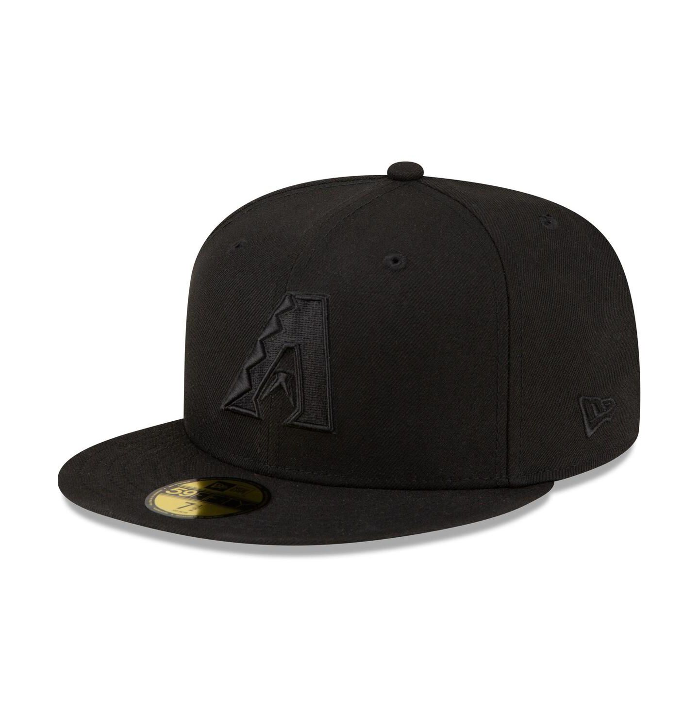 Мужская кепка New Era Arizona Diamondbacks Black on Black 59FIFTY Fitted Hat — фото 1