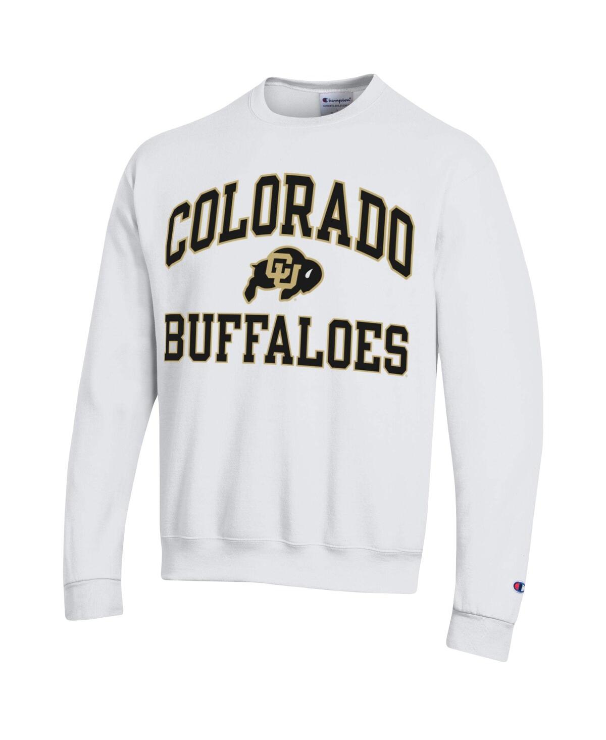 Shop Champion Men's  White Colorado Buffaloes High Motor Pullover Sweatshirt