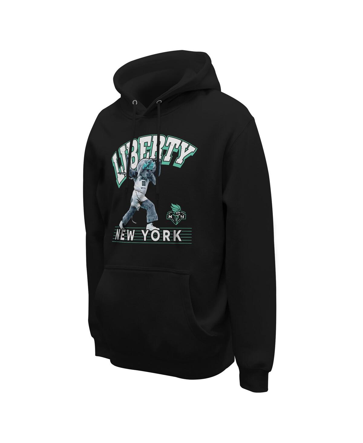 Men's and Women's Stadium EssentialsDistressed New York Liberty Mascot Mania Pullover Hoodie - Black