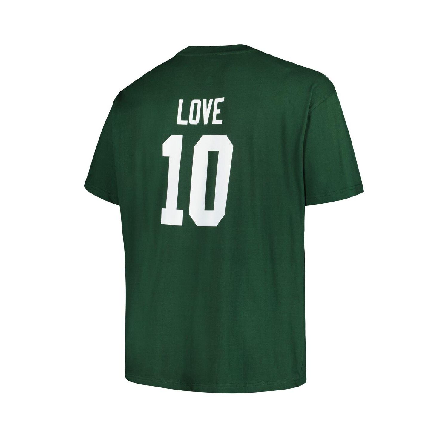 Men's Jordan Love Green Green Bay Packers Big and Tall Player Name and Number T-shirt