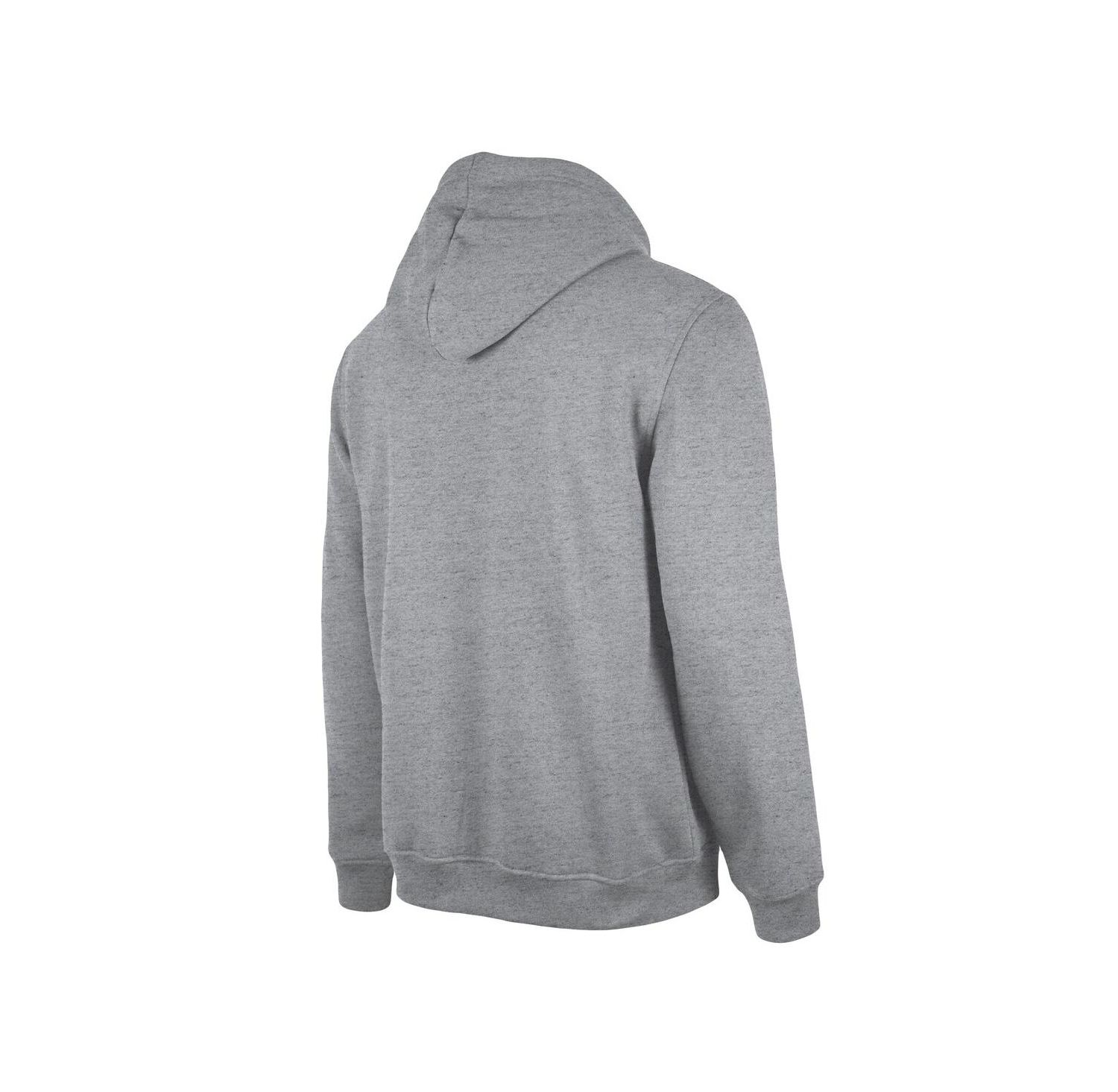 Men's Heather Gray Distressed Miami Dolphins Retro Pullover Hoodie
