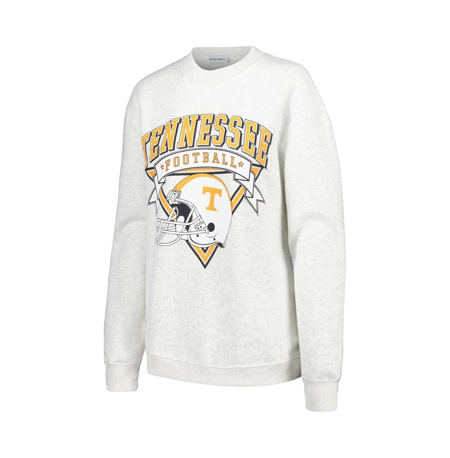 Женская толстовка Established & Co. Ash Tennessee Volunteers Logo Pullover — фото 3
