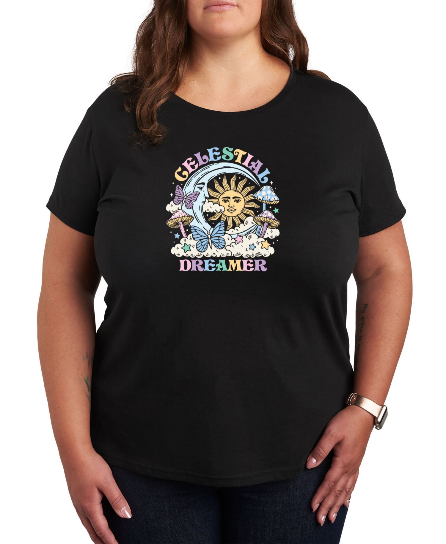 Trendy Plus Size Celestial Dreamer Graphic T-shirt