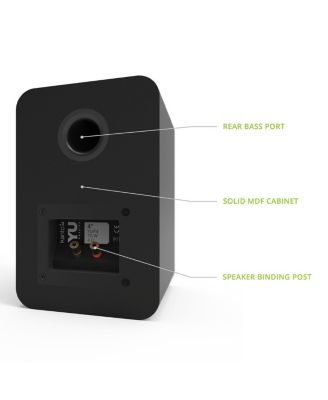 YUP4 Passive Bookshelf Speakers with 1" Silk Dome Tweeter and 4" Kevlar Woofer - Pair