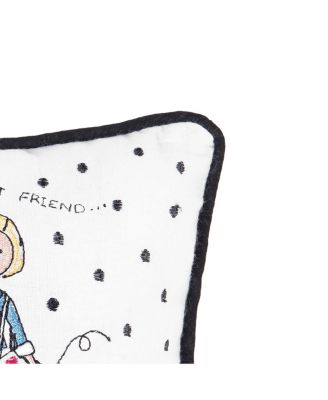 Peace Love & Puppies Small/Petite Embroidered Accent Pillow, 8" x 8"