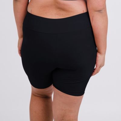Plus Size Mid-Thigh Swim Shorts