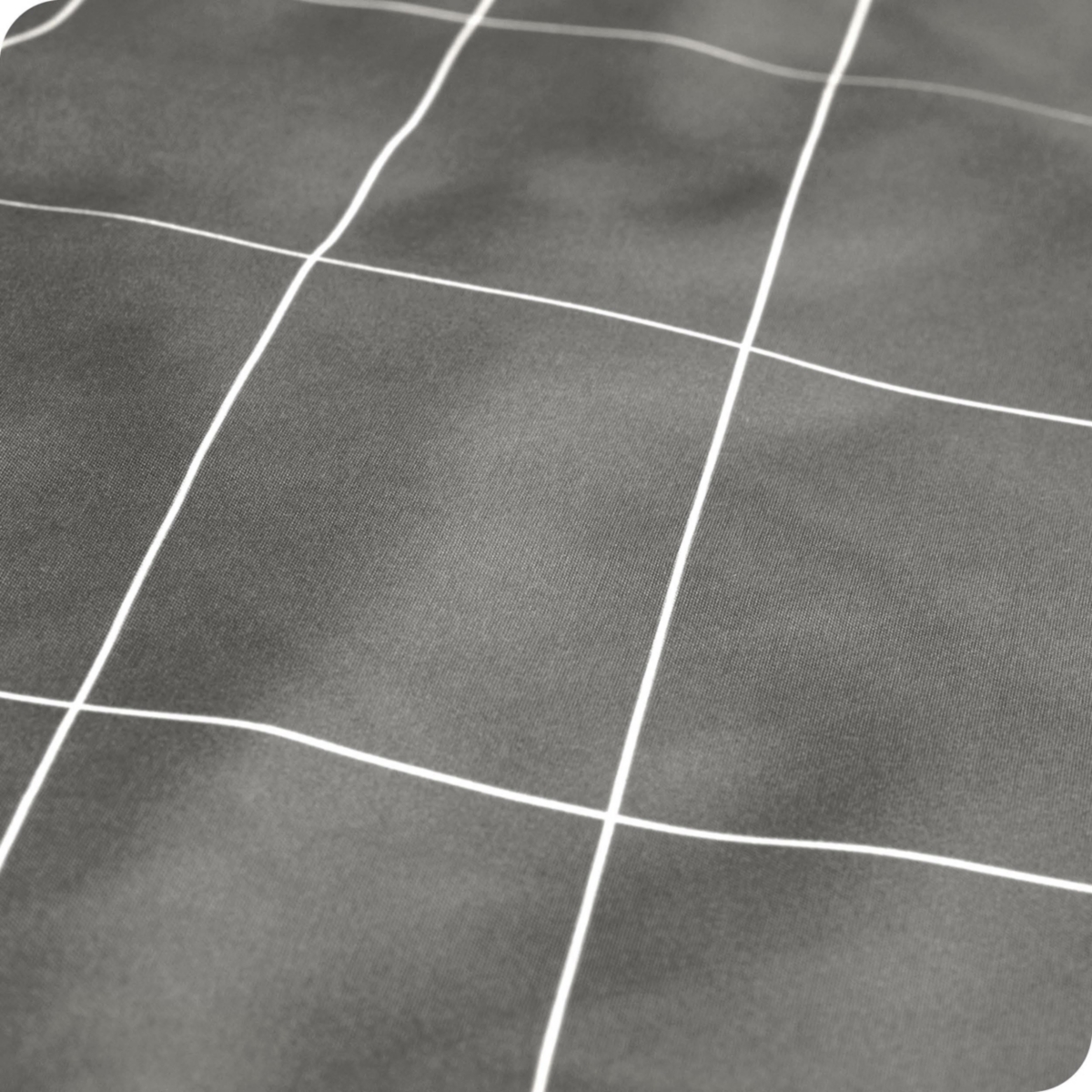 Bare Home Ultra-Soft Double Brushed Flat Top Sheet - Grid - grey/white