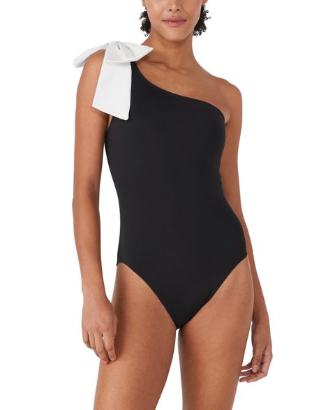 Женские купальники kate spade new york Kate Spade Women's One-Shoulder Bow-Tie Swimsuit