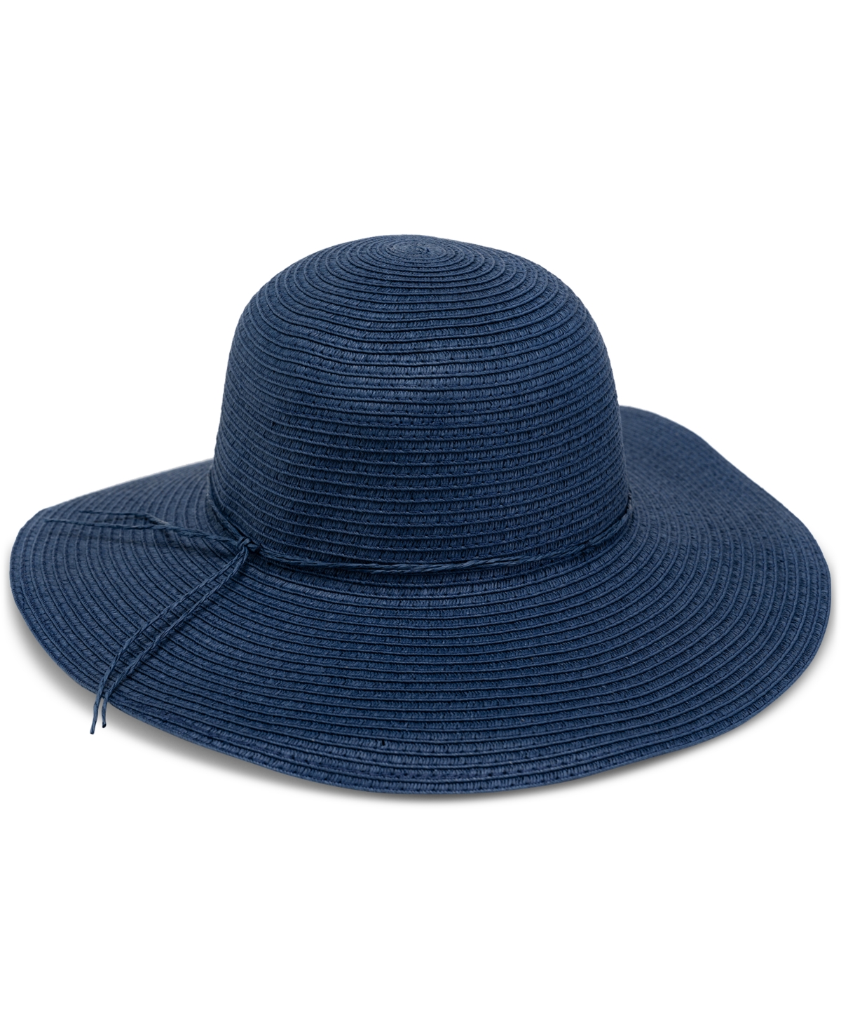 Style & Co Packable Paper Floppy Hat In Navy