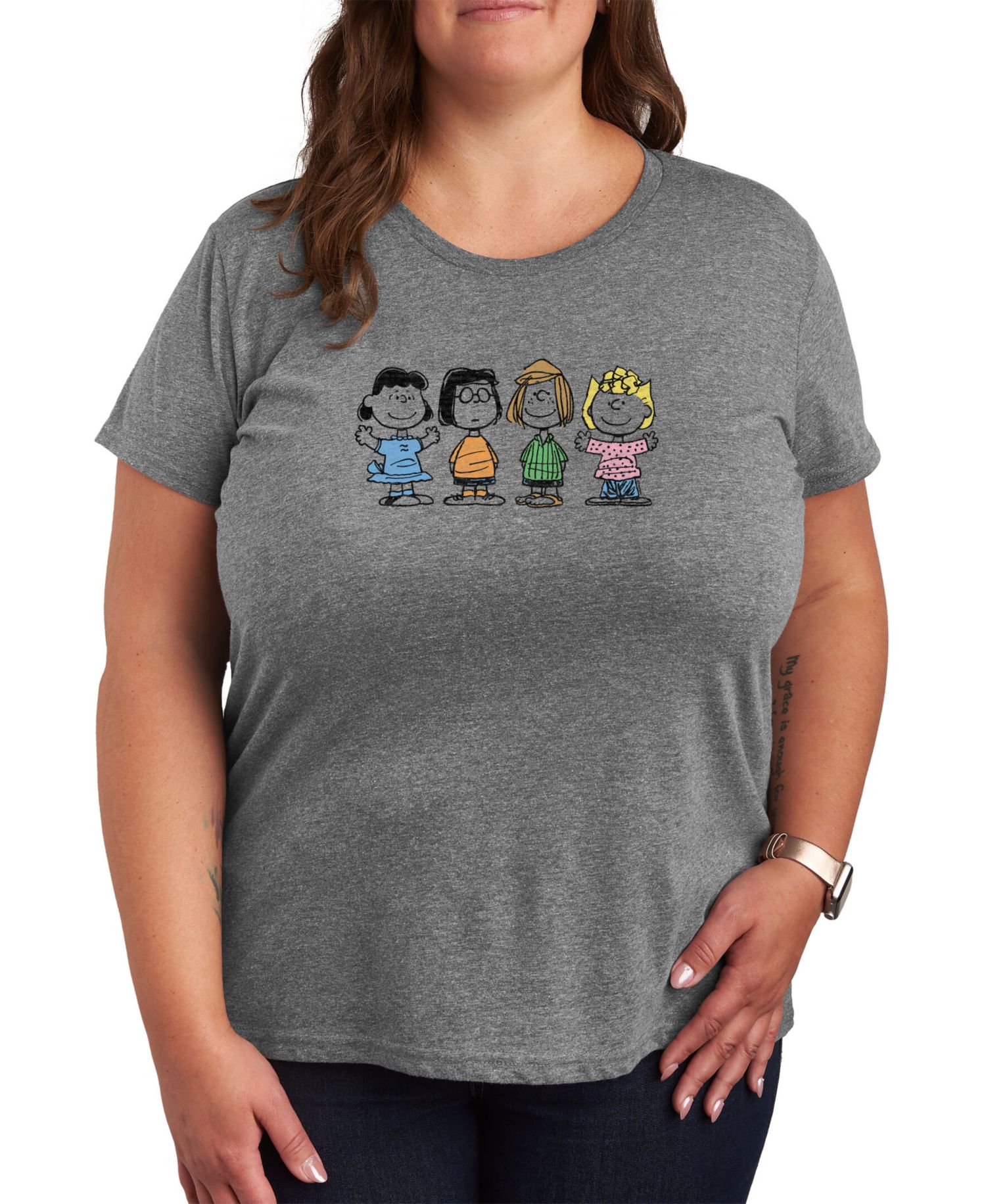 Trendy Plus Size Peanuts Graphic T-shirt
